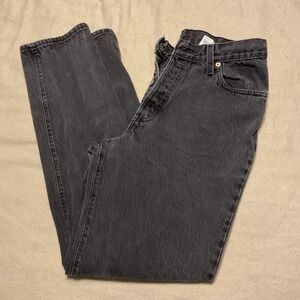 Vintage Levis 501 Jeans Womens 13 Short Black High Rise Button Fly USA 80s